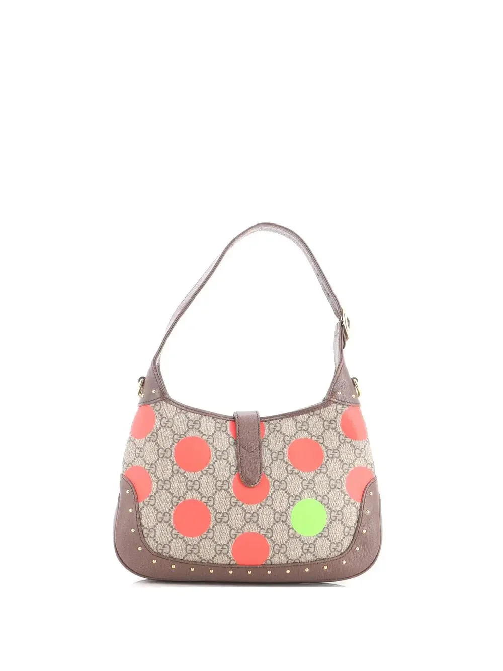 Gucci Jackie Hobo Studded Printed Gg #356617G13B